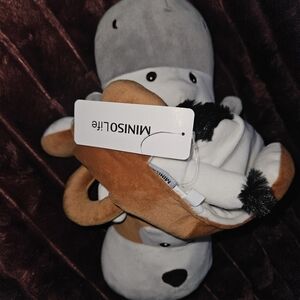 MINISO Gray and Brown Stuffed Animal